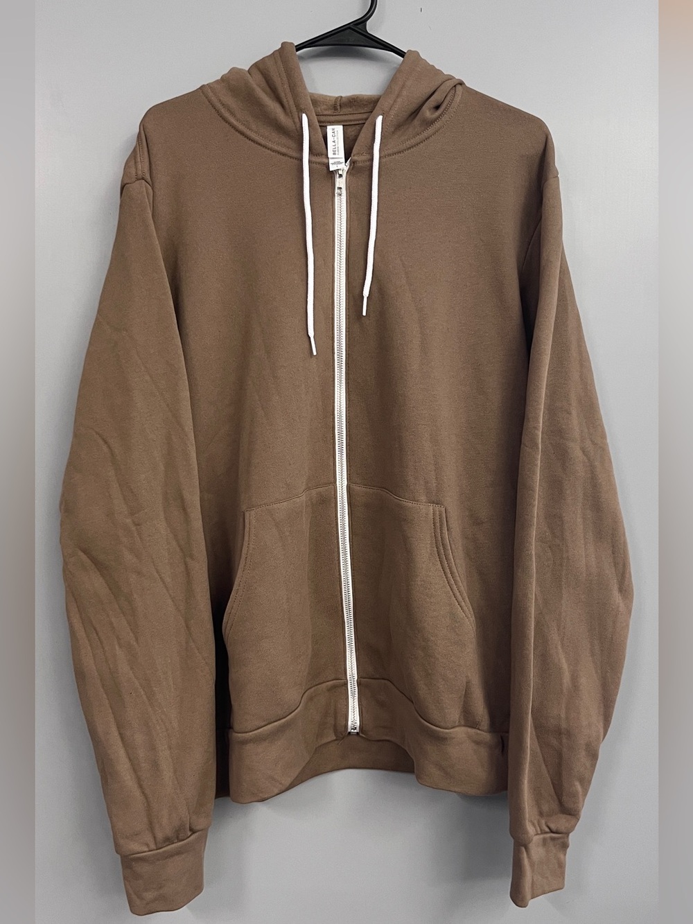 Bella + Canvas Unisex Sponge Fleece Full-Zip Hoodie Sweatshirt Vintage Brown